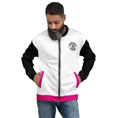 Statement Unisex Bomberjacke getragen von erwachsenen Mann